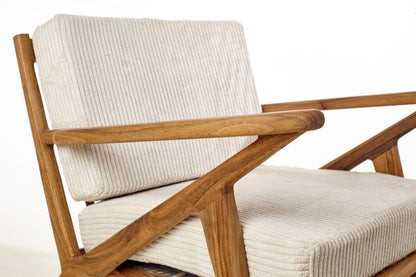 Handmade Mid-Century Wood Lounge Chair