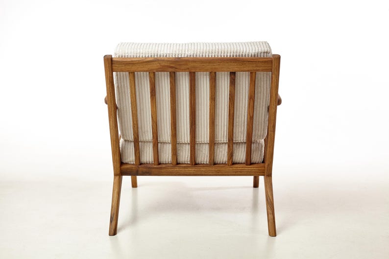Handmade Mid-Century Wood Lounge Chair