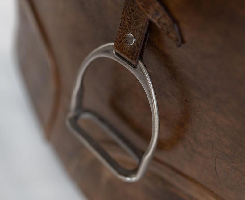 Saddle Leather Chair & Footstool
