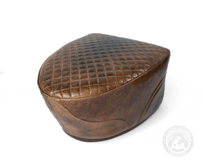 Saddle Leather Chair & Footstool