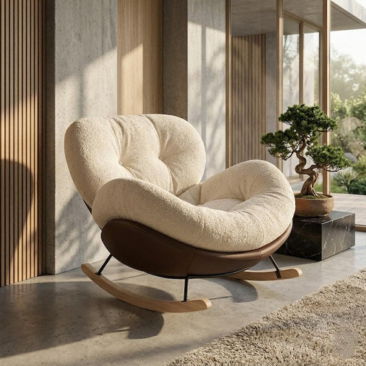 Handmade Upholstered Rocking Chair