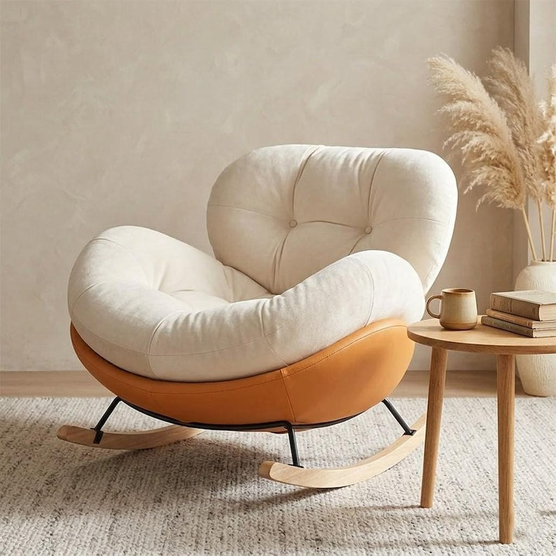 Handmade Upholstered Rocking Chair
