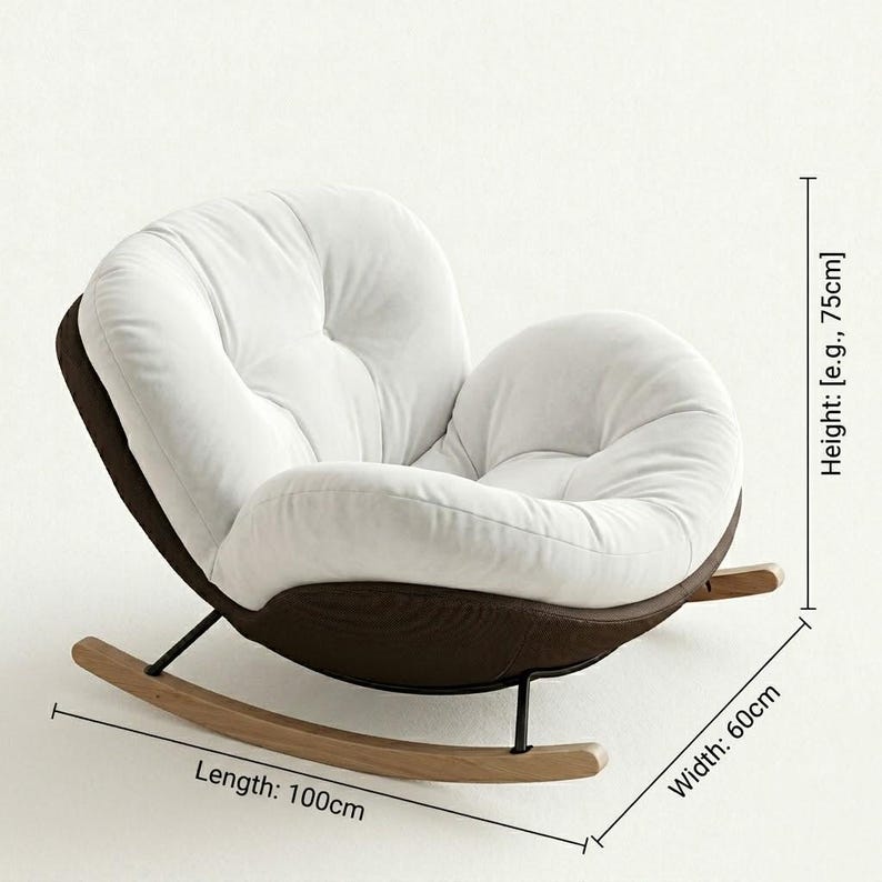 Handmade Upholstered Rocking Chair